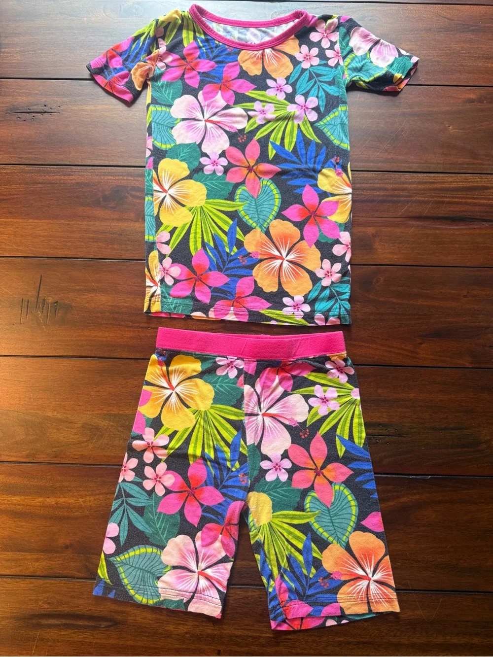 Little Sleepies Jungle Blooms Short Pajama Set 5/6
